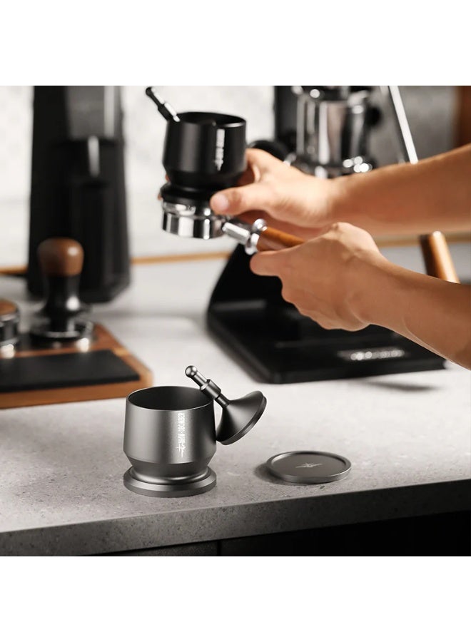 ام اتش دابيلو - ثري بومبار طقم أكواب إسبريسو و مطحنة قهوة MHW-3BOMBER، قمع قياس من سبائك الألومنيوم مع أداة تحريك، موزع لبن مطحون لمرشح قهوة 58 مم، رمادي - Image 2