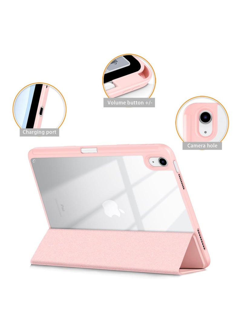 Case Compatible with iPad 10th Generation 2022 10.9 Inch with Pencil Holder, Slim Protective Cover with Clear Back Shell for iPad 10th Gen A2696 A2757 A2777, Auto Wake/Sleep, Rose Pink - pzsku/Z25C13A39C15A0AC1C532Z/45/_/1737829289/c5aafd4a-2338-4120-a11c-df6387ebafcc