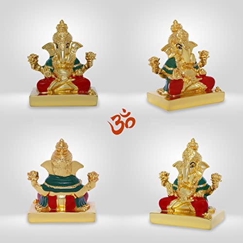 Neodrift Ganesh Idol for Car Dashboard (Real 24kt & 999 Silver Plated, Dual-Tone Gold & Silver) (Model ND11) - Enhance Your Drive - Image 3