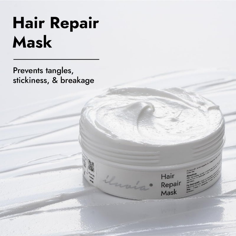 iluvia Hydrophobic Hair Repair Mask HumidityResistant AntiFrizz Hair Mask Restores The Hairs Moisture Balance Repairs Dry Brittle Chemically Treated Hair 200 Gram  Fresh - Image 3