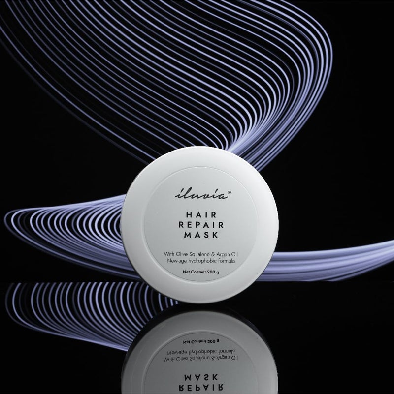 iluvia Hydrophobic Hair Repair Mask HumidityResistant AntiFrizz Hair Mask Restores The Hairs Moisture Balance Repairs Dry Brittle Chemically Treated Hair 200 Gram  Fresh - Image 4