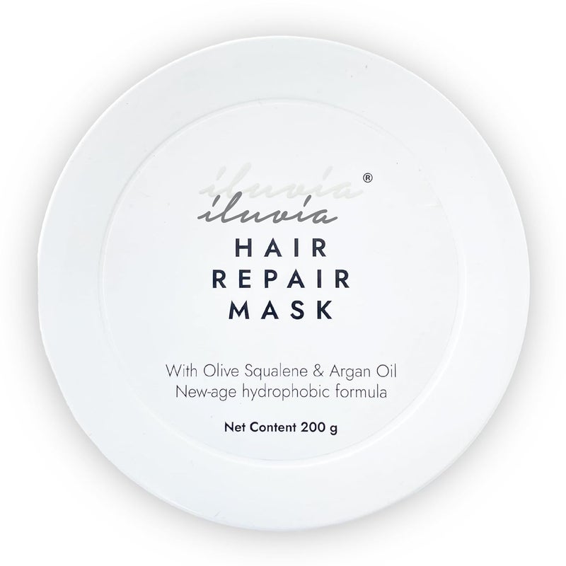 iluvia Hydrophobic Hair Repair Mask HumidityResistant AntiFrizz Hair Mask Restores The Hairs Moisture Balance Repairs Dry Brittle Chemically Treated Hair 200 Gram  Fresh - Image 1