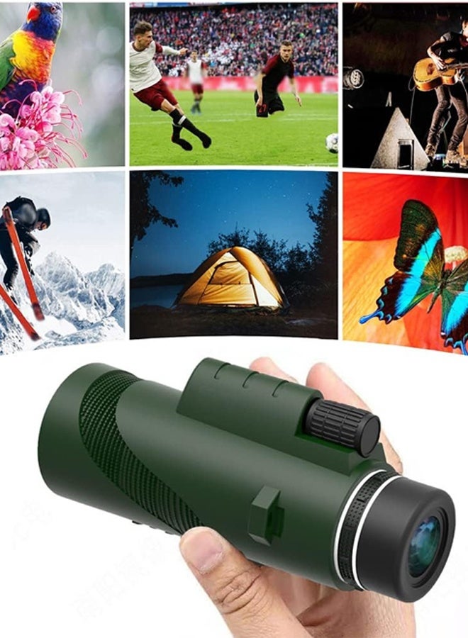 Occuwzz 80x100 high power monocular telescope, HD professional monocular telescope, wide field of view telescope, suitable for bird watching, hunting, travel, stargazing, cruise, football games, concerts, waterproof monocular telescope for adults - Image 5