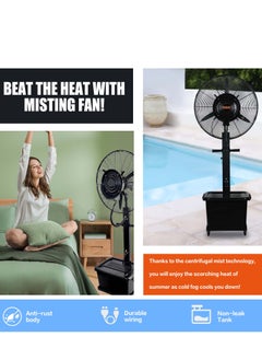 BONAI Bonai Portable Mist fan with 40L  Water tank Capacity, Electrical Safety Class: I, 26 inch Diameter,Cooling large spaces for for Home,warehouses, event halls, patios, restaurants, and More -HK-WT650  - Image 4