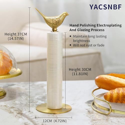 YACSNBF Luxurious Gold Paper Towel Holder Countertop, Brass Paper Towel Holder for Kitchen, Unique Gold Bird Decor - Sturdy, Durable, and Elegant Home Decor for Kitchen - Image 4