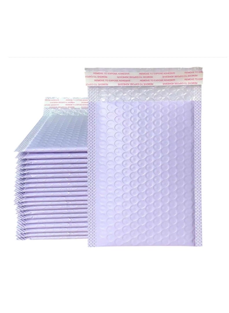 OASIS-TH Pack of 20 Self-Seal Bubble Mailers Szie 18 X 23 CM Out Bags Cushioning Wrap Pouch for Packaging Mailing and Shipping Light Purple Color  - Image 1