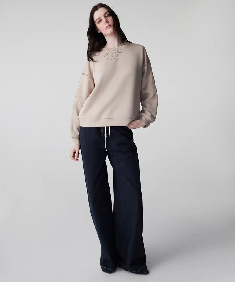 Ipekyol Floral Applique Sweatshirt