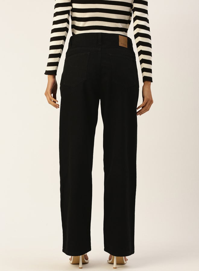 تايك تو بنطال جينز بخصر عالي وقصة أرجل مستقيمة - Image 3