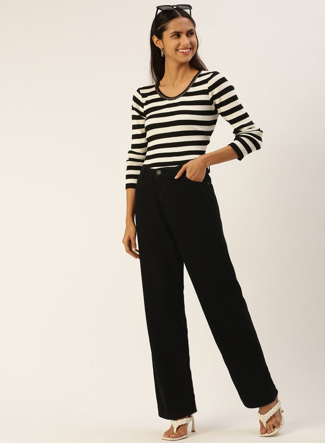 تايك تو بنطال جينز بخصر عالي وقصة أرجل مستقيمة - Image 4