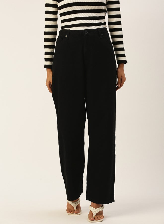 تايك تو بنطال جينز بخصر عالي وقصة أرجل مستقيمة - Image 1