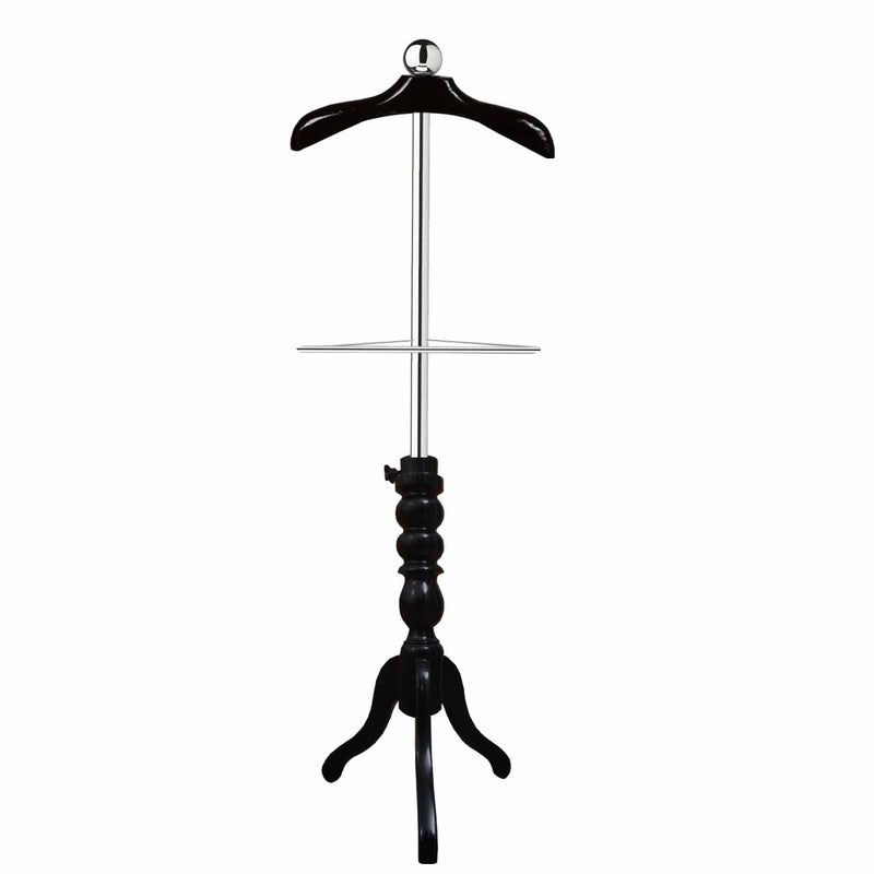 Locomoto Wooden Coat Hanger Stand Suitable for Home Office Coat Display Stand Shop Black 45 Inch Height - Image 1