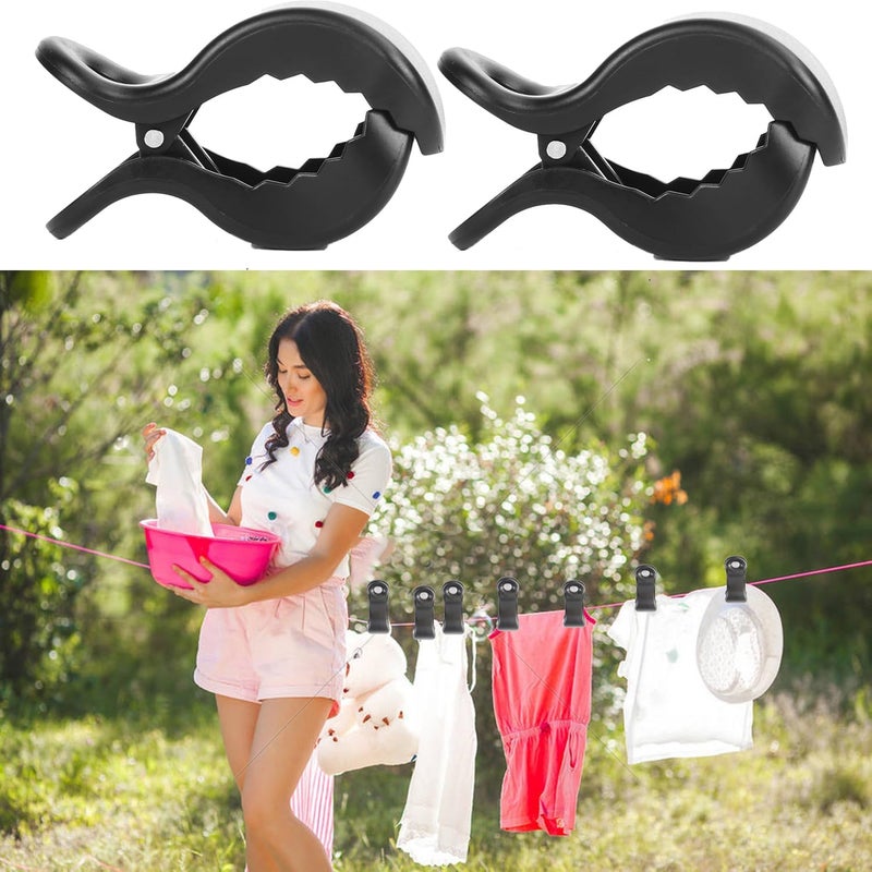 WedFeir 6pcs Stroller Clips Pegs to Hook Muslin and Toys Seat Cover Blanket Clips Car Seat Cover Clip Plastic Universal Clip Nursing Cover Pram Toy Holder Blanket Clamp  Black - Image 5