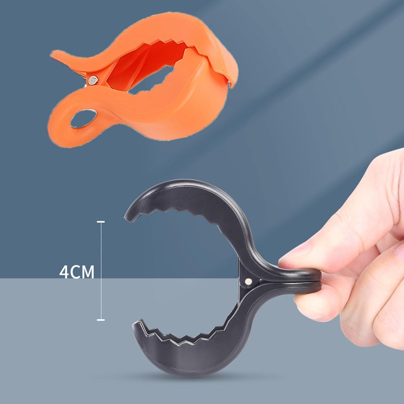 WedFeir 6pcs Stroller Clips Pegs to Hook Muslin and Toys Seat Cover Blanket Clips Car Seat Cover Clip Plastic Universal Clip Nursing Cover Pram Toy Holder Blanket Clamp  Black - Image 2