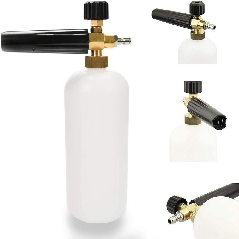 Generic VELVON Adjustable Foam Cannon Bottle Snow Foam Lance Foam Blaster for Pressure Washer Gun with 14 quick connector and extra brass neck  - Image 2