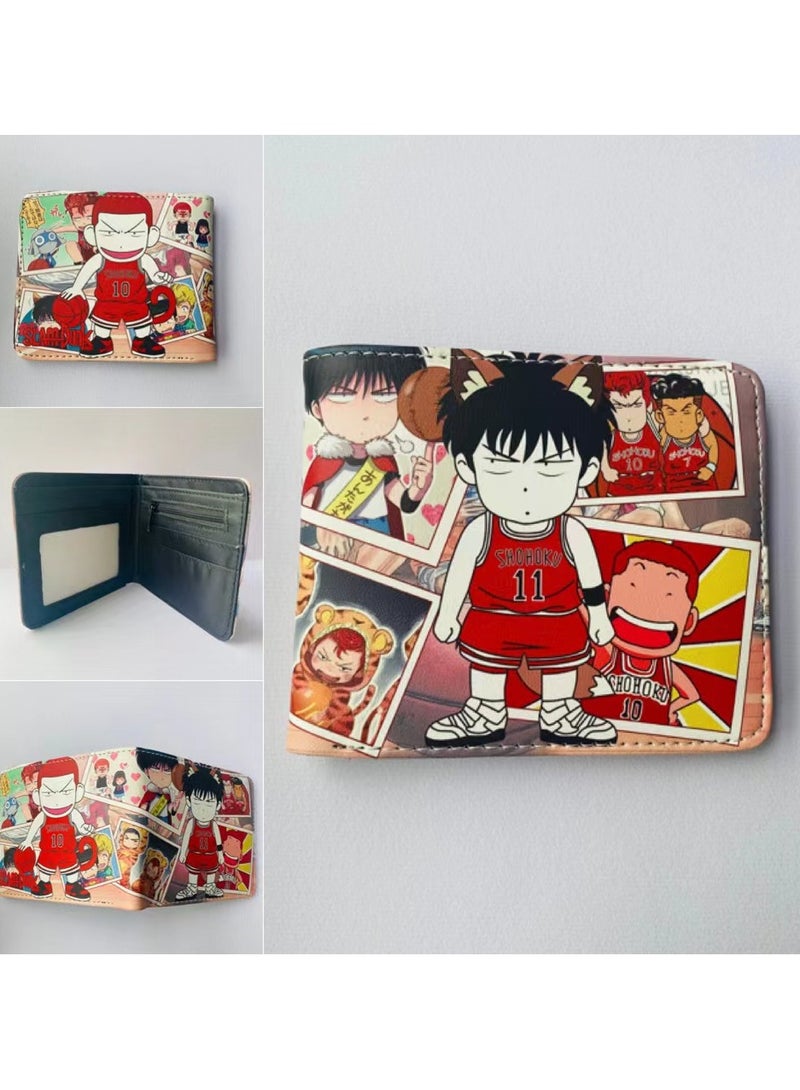 KUYING Slam Dunk, Student Card Bag, Leather Wallet 