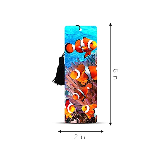 Ultra Premium & Colorful 3D Bookmark for Booklovers & Readers | Underwater Clownfish Theme | Waterproof | Artistic Book Accessory | Eye-Catching | Stunning Design | Ideal Gift | Birthday | Anniversary - Image 4