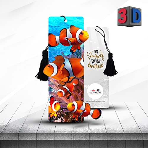 Ultra Premium & Colorful 3D Bookmark for Booklovers & Readers | Underwater Clownfish Theme | Waterproof | Artistic Book Accessory | Eye-Catching | Stunning Design | Ideal Gift | Birthday | Anniversary - Image 5