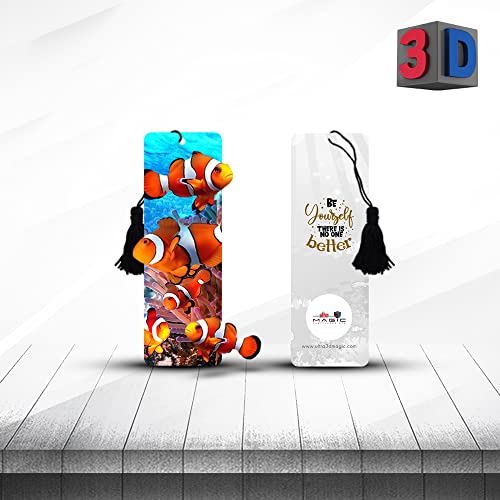 Ultra Premium & Colorful 3D Bookmark for Booklovers & Readers | Underwater Clownfish Theme | Waterproof | Artistic Book Accessory | Eye-Catching | Stunning Design | Ideal Gift | Birthday | Anniversary - Image 2