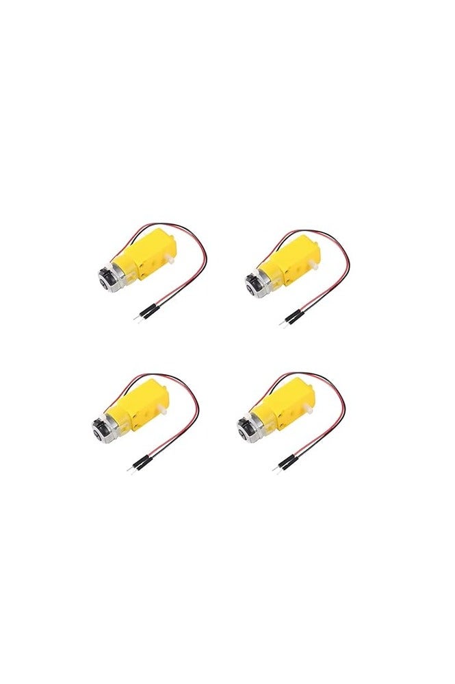 4PCS DC TT Motor Gearbox Motor 3-6V Dual Shaft Geared Electric Motors Smart Car Chassis DIY Robot