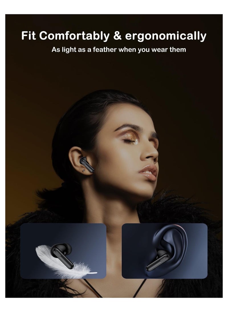 Bluetooth Headset with LED Digital Display, Earbuds Noise Cancellation and Stereo Sound, Long Battery Life Bluetooth Headset for iPhone , Xiaomi, Samsung, Infinix, Motorola Headsets and More - Image 2
