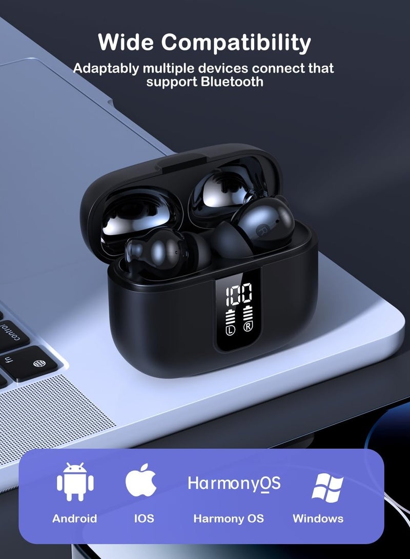 Bluetooth Headset with LED Digital Display, Earbuds Noise Cancellation and Stereo Sound, Long Battery Life Bluetooth Headset for iPhone , Xiaomi, Samsung, Infinix, Motorola Headsets and More - Image 5