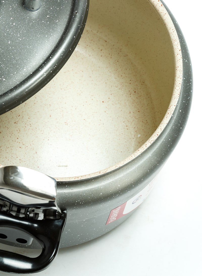 بادريق قدر ضغط الومنيوم  جرانيت | قدر ضغط | طباخ عربي | رصاصي غامق/بيج| المقاسات المتوفرة 2 لتر/ 3 لتر / 5 لتر/ 6 لتر / 7 لتر / 8 لتر / 9 لتر / 10لتر / 11 لتر / 12لتر / 15 لتر - Image 2