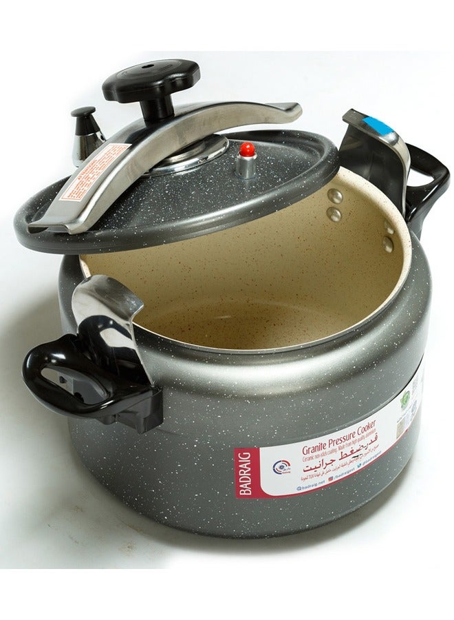بادريق قدر ضغط الومنيوم  جرانيت | قدر ضغط | طباخ عربي | رصاصي غامق/بيج| المقاسات المتوفرة 2 لتر/ 3 لتر / 5 لتر/ 6 لتر / 7 لتر / 8 لتر / 9 لتر / 10لتر / 11 لتر / 12لتر / 15 لتر - Image 3