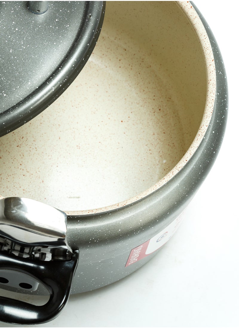 Badraig Granite Pressure Cooker | Pressure Pot Arabic Cooker | Dark Grey/Beige Available Sizes 2L 3L 4L 5L 7L 9L 10L 11L 12L 15L  - Image 2