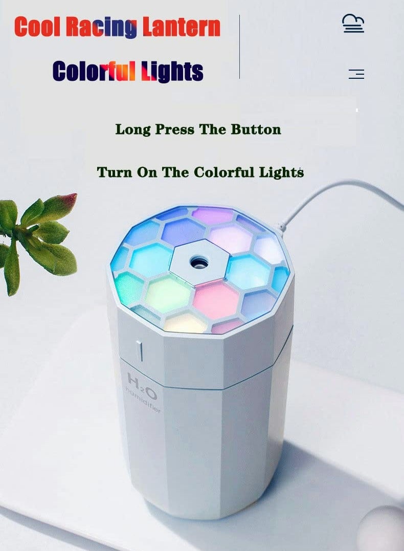 Portable Mini Humidifier, Small Cool Mist Humidifier, USB Personal Desktop Humidifier for Bedroom Travel Office Home, Auto Shut-Off