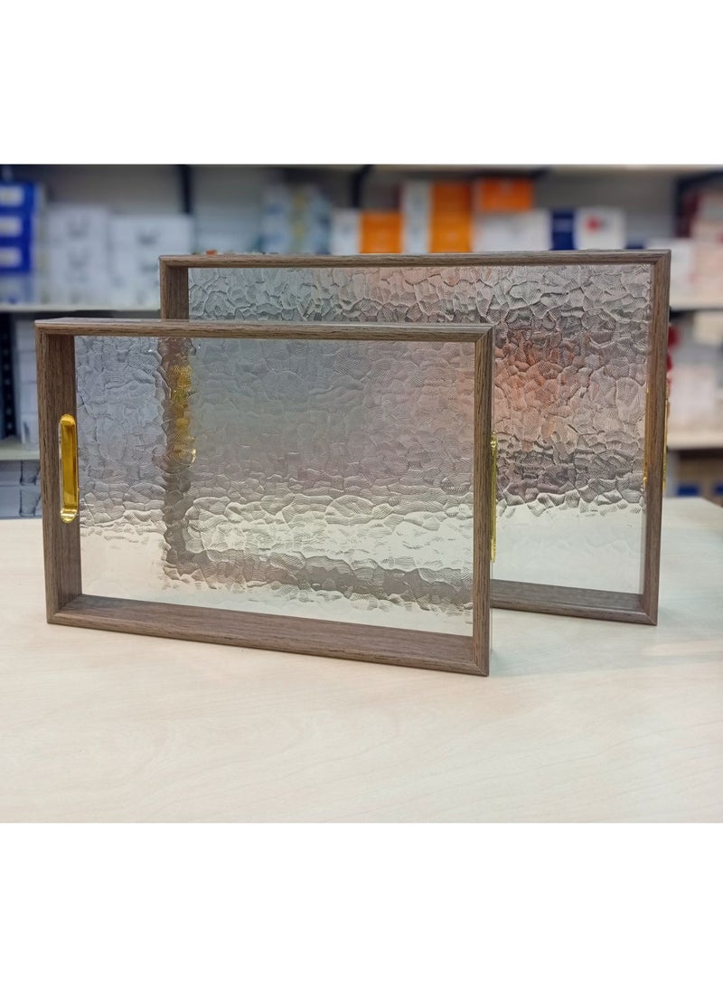 طقم صواني مدهب ضد الكسر ضد تغيير اللون يعني طقم هيعيش  معاكي سنين وسنين طقم العمر الطويل.لأن خامته اكليريك  ضد الكسر  معالج اكليرك بطبقه عزل مقابض جولد اكليريك غير قابله لتغيير  اللون - Image 3