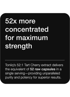Toniiq Ultra High Strength Tart Cherry Capsules - 52,000Mg 52X Concentrated Extract - Highly Concentrated And Bioavailable - 120 Capsules  - Image 3