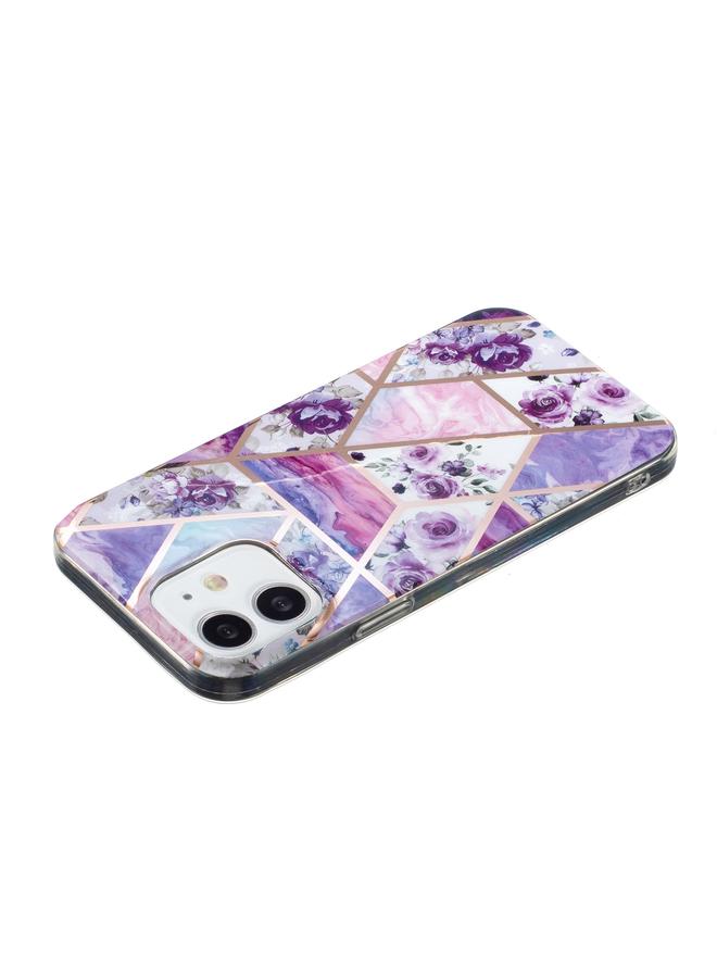 زبون جراب لهاتف iPhone 12 mini مصنوع من مادة TPU بنمط رخامي مطلي بالكهرباء - Image 3