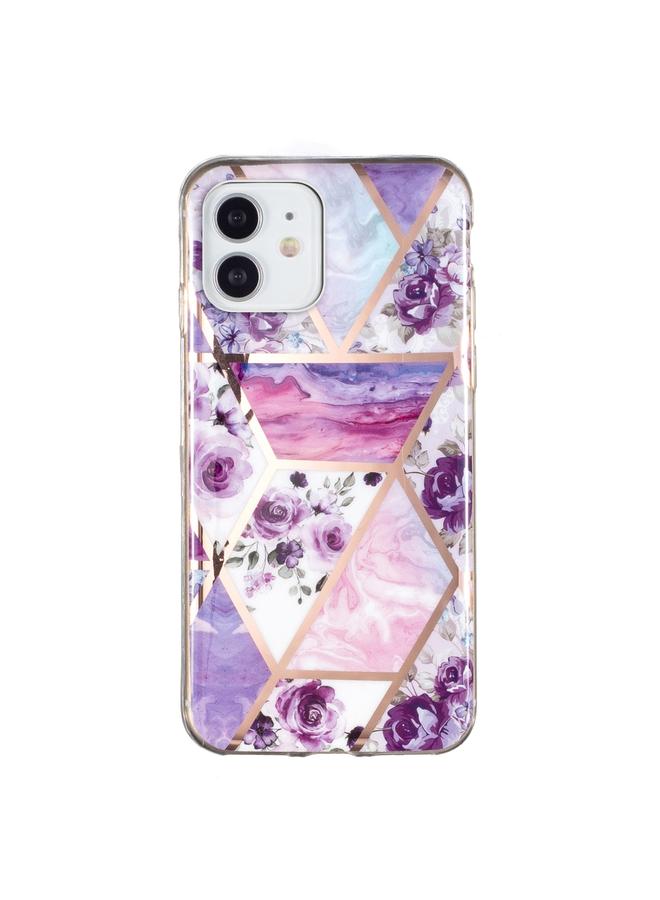 زبون جراب لهاتف iPhone 12 mini مصنوع من مادة TPU بنمط رخامي مطلي بالكهرباء - Image 2