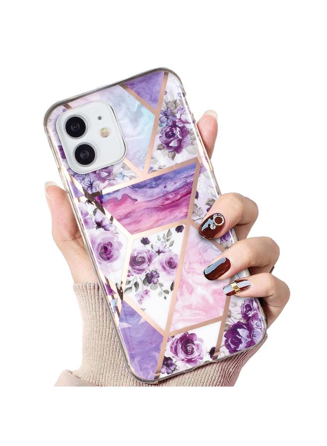 زبون جراب لهاتف iPhone 12 mini مصنوع من مادة TPU بنمط رخامي مطلي بالكهرباء - Image 5