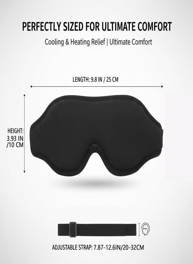 Ruheaou 3D Sleep Mask, Cooling Gel & Zero Pressure Eye Mask for Sleeping, 99% Light Blocking, Deep Contoured Design with Adjustable Straps for Travel Home - Image 5