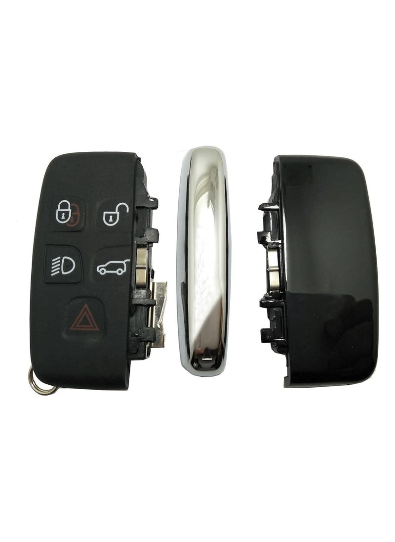 Generic - 5-Button Smart Remote Car Key Replacement Shell for Range Rover Evoque, Jaguar XF JF, and JLR Models - Key Fob Housing Case - Image 1