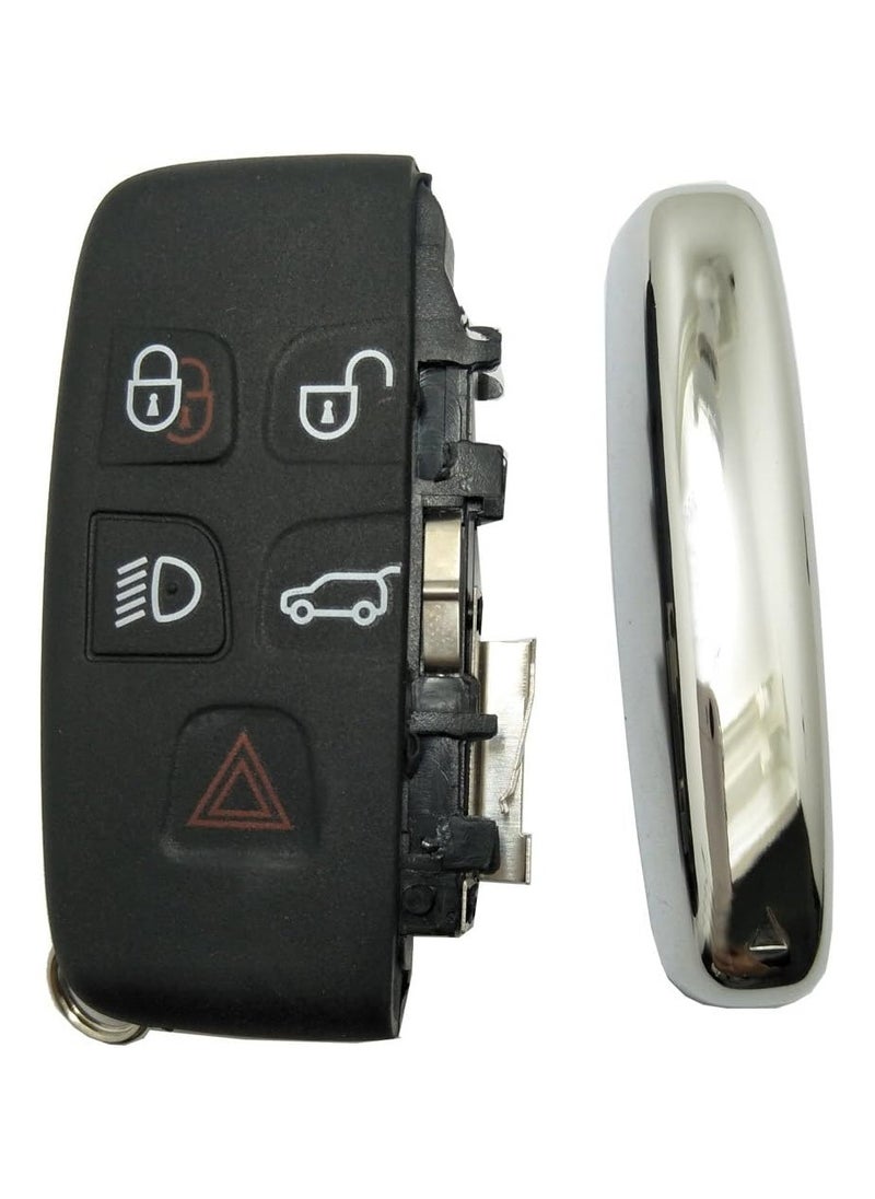 Generic - 5-Button Smart Remote Car Key Replacement Shell for Range Rover Evoque, Jaguar XF JF, and JLR Models - Key Fob Housing Case - Image 1