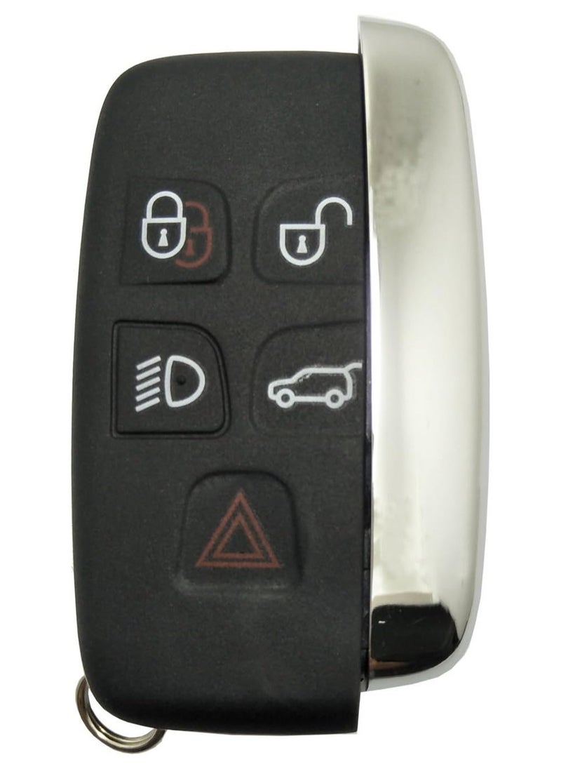 Generic - 5-Button Smart Remote Car Key Replacement Shell for Range Rover Evoque, Jaguar XF JF, and JLR Models - Key Fob Housing Case - Image 1