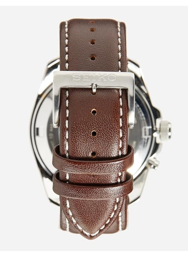 Seiko Men's Kinetic Watch SKA791P1 | Stainless Steel Case Leather Strap - Image 3