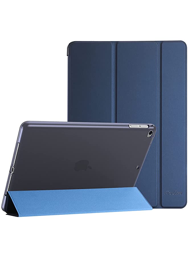 Procases ProCase iPad 9.7 Case (6th/ 5th Generation, 2018/2017 Model), iPad Air 1/2, Slim Trifold Soft TPU Translucent Back Cover Smart Case -Navy - Image 1