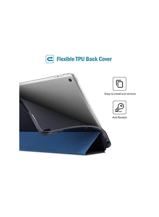 Procases ProCase iPad 9.7 Case (6th/ 5th Generation, 2018/2017 Model), iPad Air 1/2, Slim Trifold Soft TPU Translucent Back Cover Smart Case -Navy - Image 4