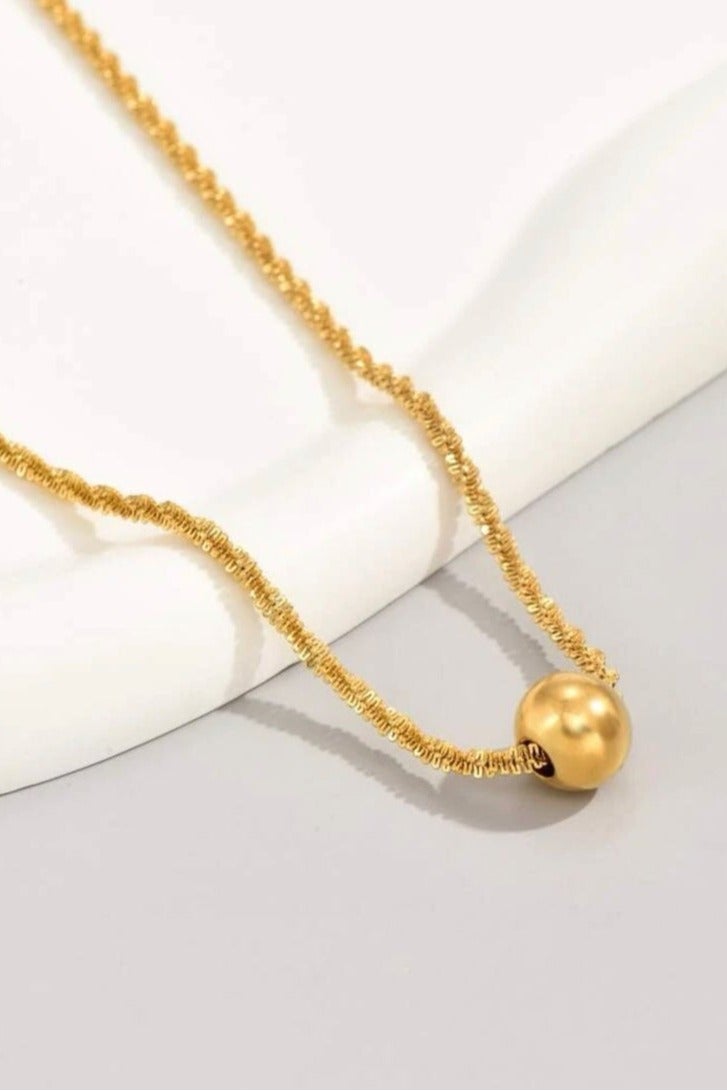 نونز أب سلسال شوكر نسائي من الاستانلس ستيل مطلي باللون الذهبي - Image 2