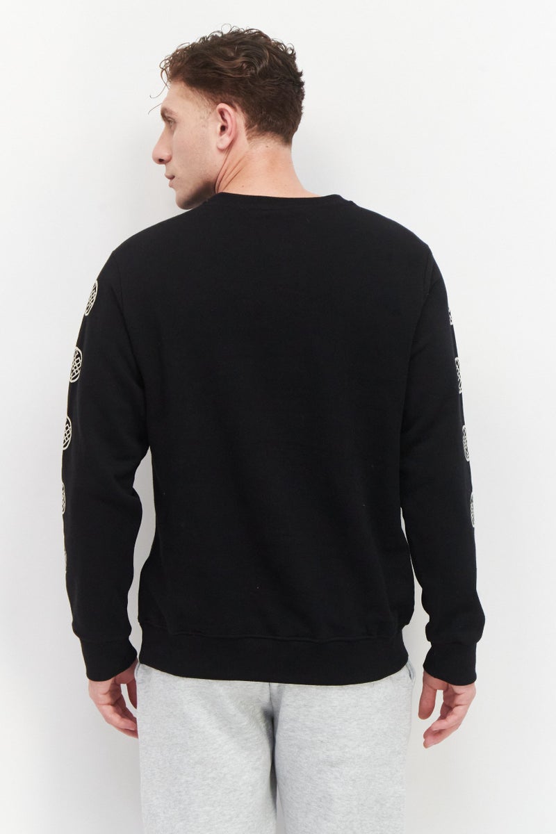 DIFUZED Marvel x Difuzed Men Crew Neck Long Sleeve Graphic Print Sweatshirt, Black - Image 3