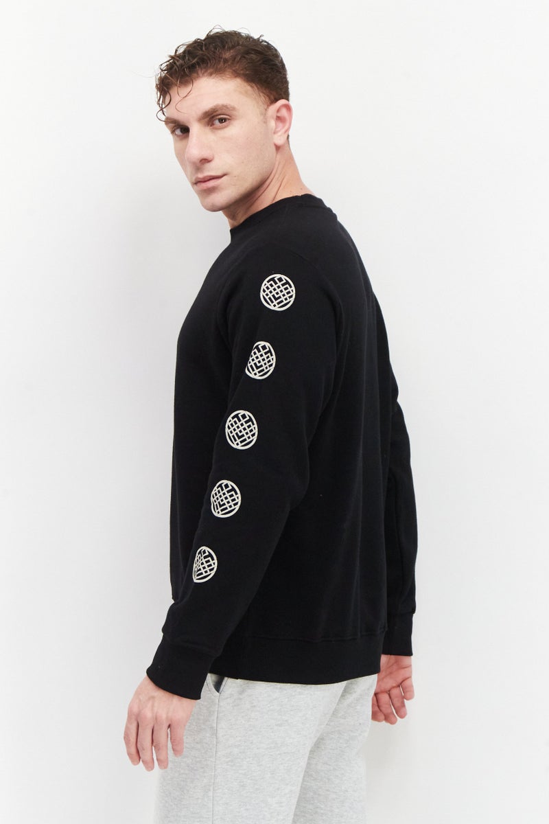 DIFUZED Marvel x Difuzed Men Crew Neck Long Sleeve Graphic Print Sweatshirt, Black - Image 2