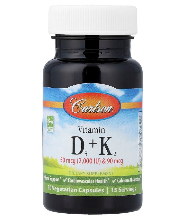 Vitamins D3 + K2 30 Vegetarian Capsules
