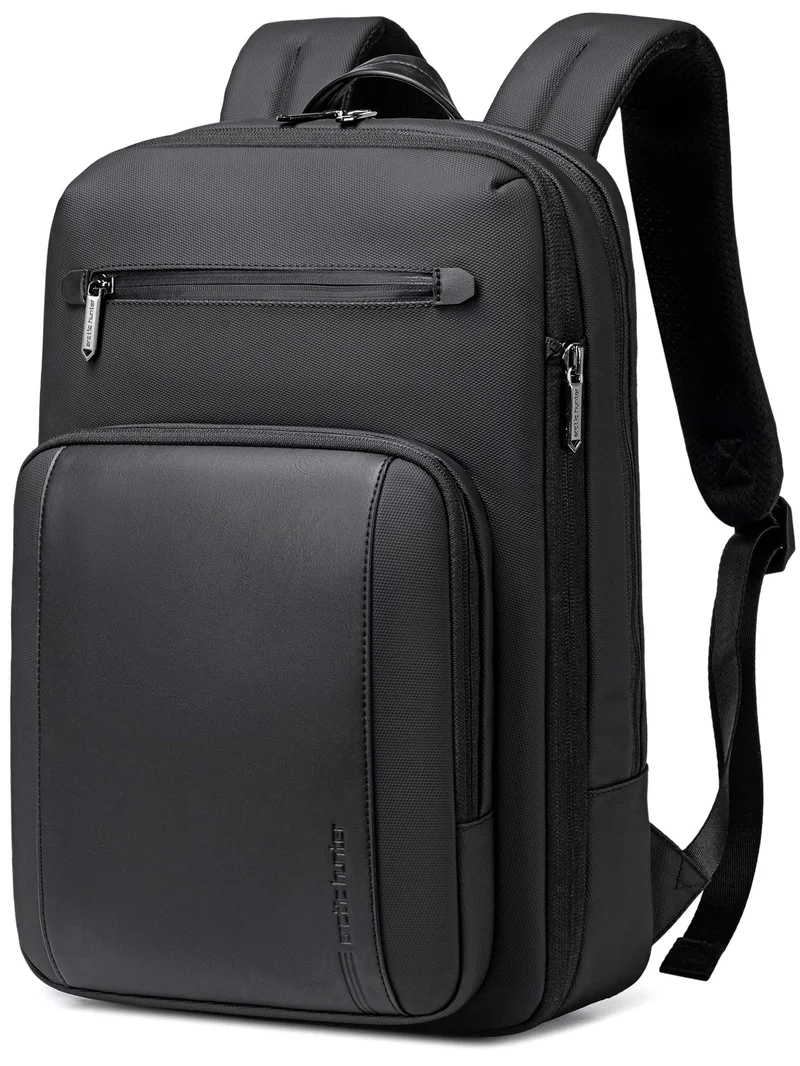 ARCTIC HUNTER Unisex Slim Laptop Backpack Water Resistant Anti-Theft Expandable Daypack for Business Casual Travel College for Men Women, B00877, Black