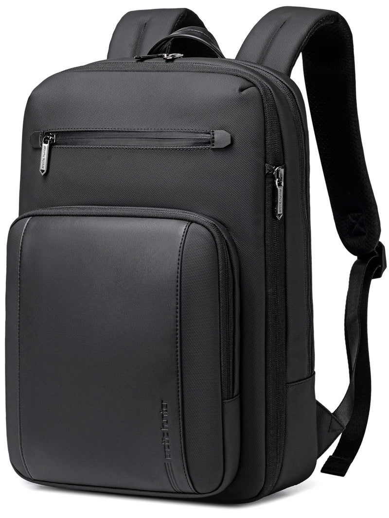ARCTIC HUNTER Unisex Slim Laptop Backpack Water Resistant Anti-Theft Expandable Daypack for Business Casual Travel College for Men Women, B00877, Black - Image 1
