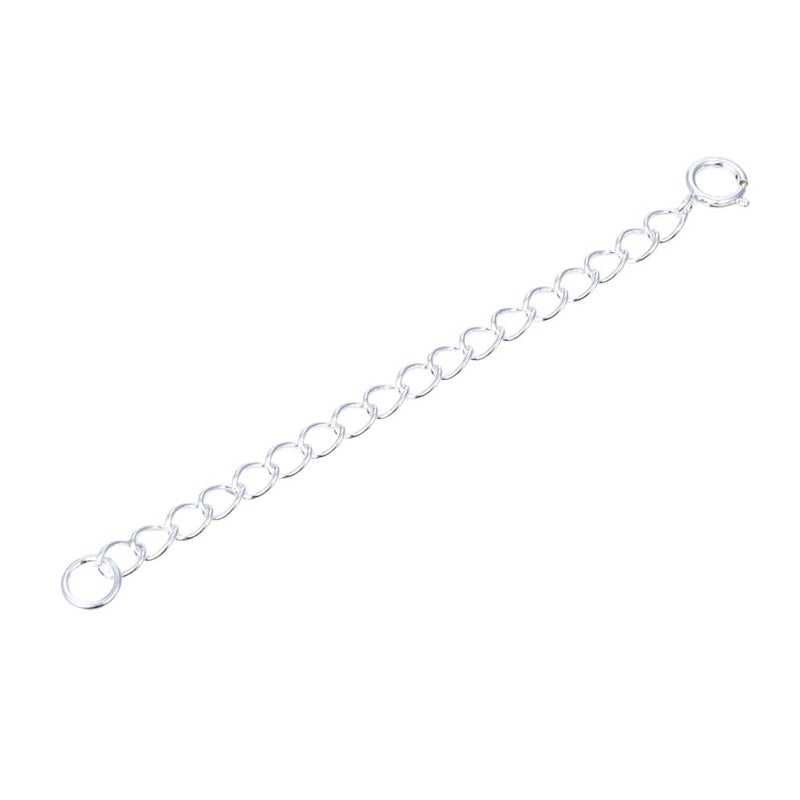 1pc Adabele Authentic 925 Sterling Silver Chain Extender with Clasp Removable Adjustable 5 inch Cable Chain Extension for Necklace Bracelet Anklet Jewelry Making SS2745