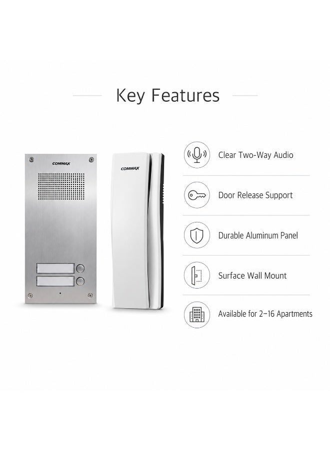COMMAX Audio Door Intercom System for 2 Apartments - Image 4