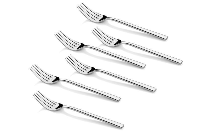 SHAPES Rio 304 Grade Premium Silver Steel Fork Set of 6 | Durable, Rust-Resistant, Perfect for Everyday Use and Special Occasions | Dinner Fork for Home/Kitchen, Silver Finish - Image 4